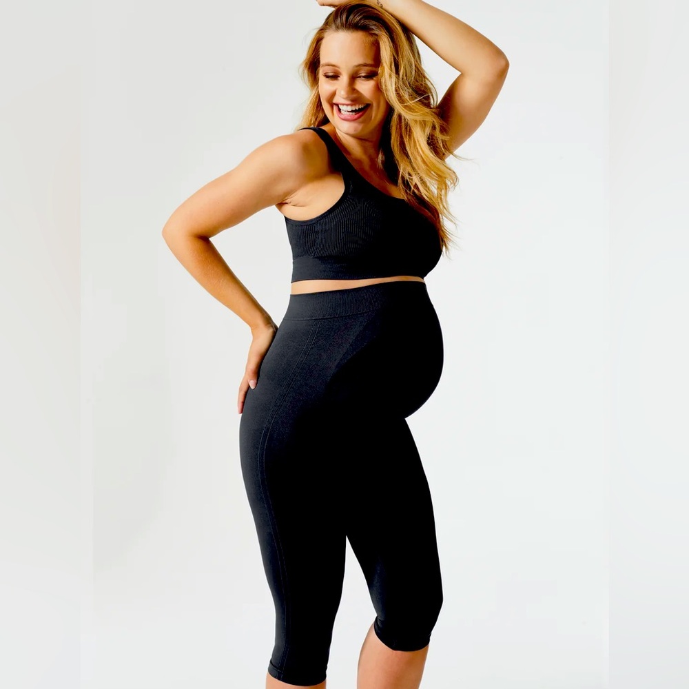 Blanqi Maternity Belly Support Crop Leggings - L